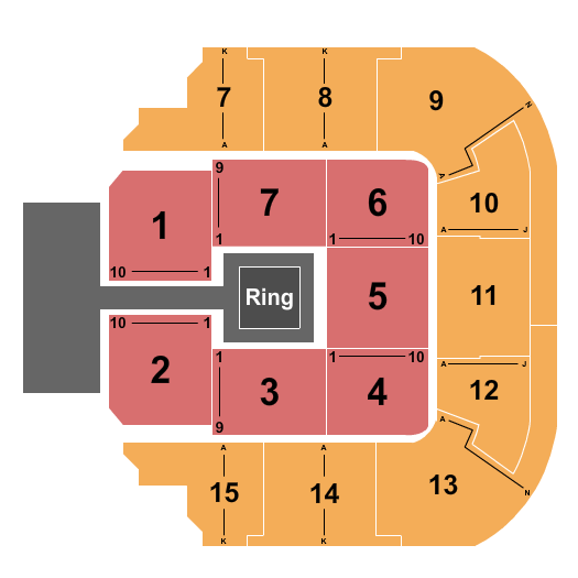 Bell Auditorium WWE Seating Chart